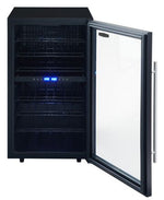 Marathon Black Freestanding Dual Zone Cooler 43 bottles (3.2 cu. ft.) - MWC145-DBL