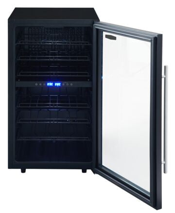 Marathon Black Freestanding Dual Zone Cooler 43 bottles (3.2 cu. ft.) - MWC145-DBL