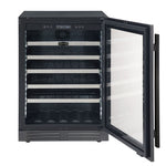 Marathon 24" Black Steel Single Zone Undercounter Convertible Wine/Beverage Cooler (5.4 cu.ft) - MBWC56-BLS