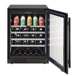 Marathon 24" Black Steel Single Zone Undercounter Convertible Wine/Beverage Cooler (5.4 cu.ft) - MBWC56-BLS