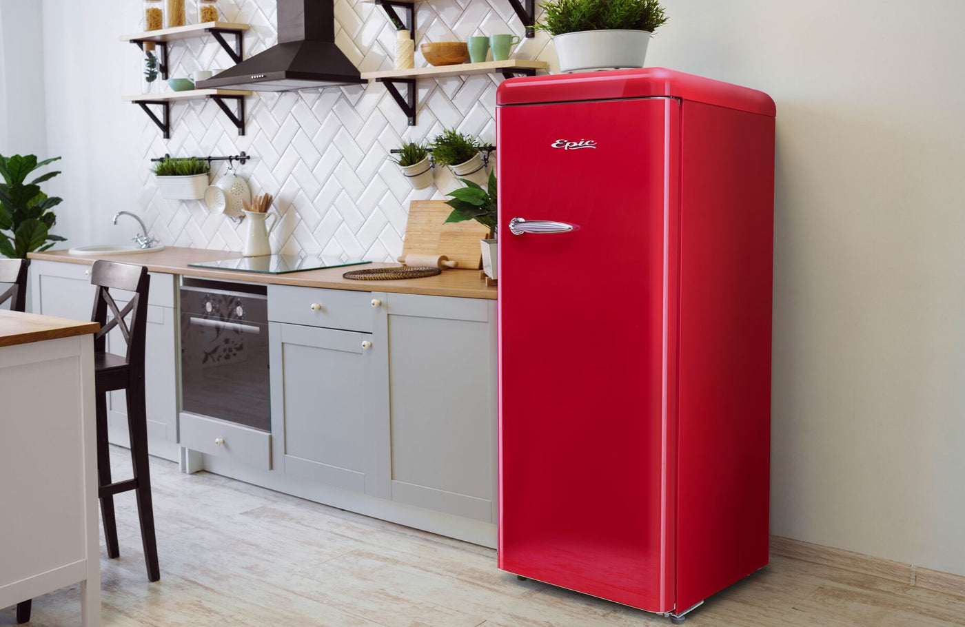 Réfrigérateur rétro 9 pi³ rouge sans congélateur Epic certifié Energy Star  ERAR88RED