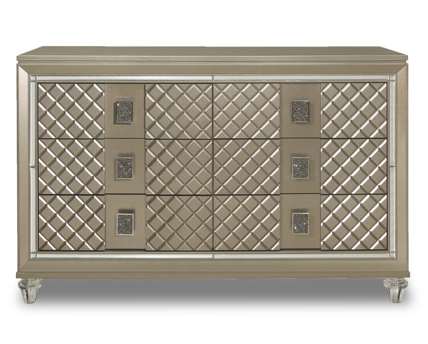 Meera 6 Drawer Dresser - Champagne