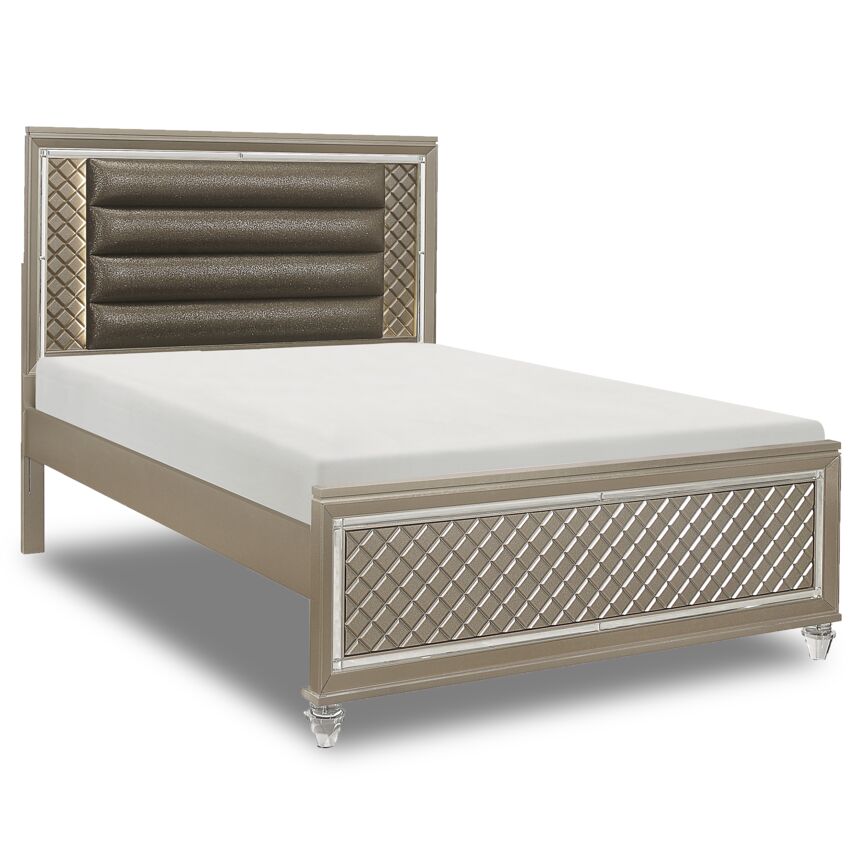 Meera 3-Piece Full Bed - Champagne