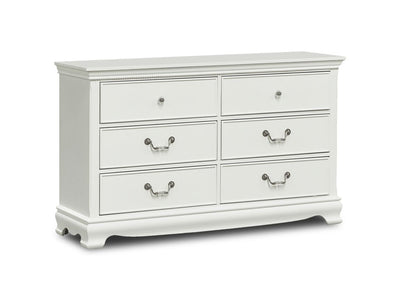 Melanie Bureau 6 tiroirs – blanc