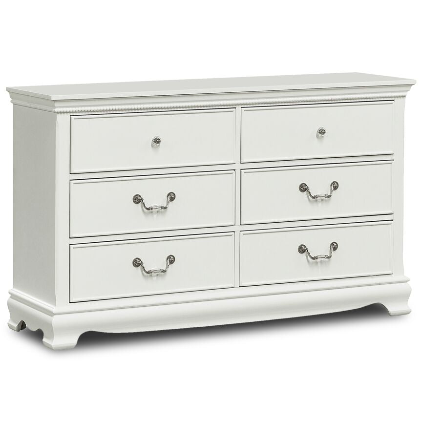 Melanie 6-Drawer Dresser - White