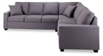 Neto 2pc Sectional with Right Facing Corner Sofa- Dark Grey