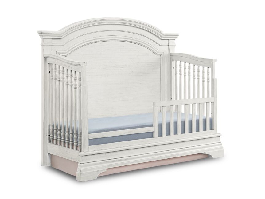 Olivia Arch Top Toddler Bed Package - Brushed White