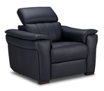 Orlando-Ray Leather Chair-Blue
