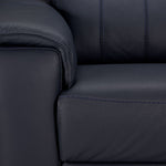 Orlando-Ray Leather Sofa and Chair Set-Blue