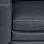 Oscar Leather Sofa and Loveseat Set -Blue
