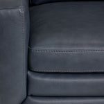 Oscar Leather Sofa, Loveseat and Chair Set-Blue
