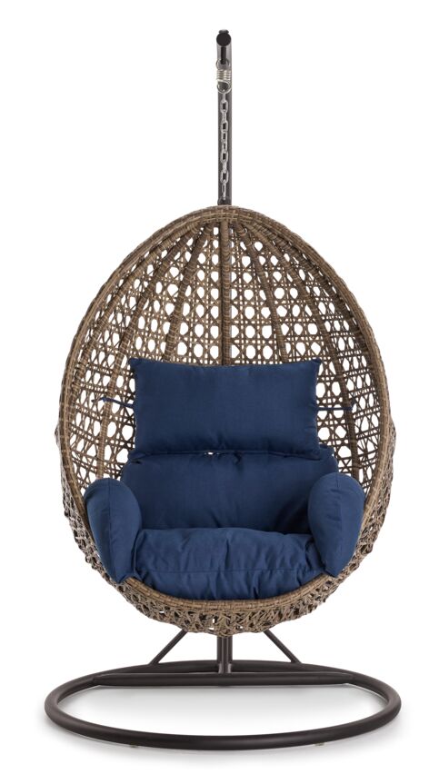 Pearl - Outdoor Egg Chair - Navy, Beige
