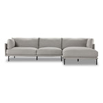 Rai 2 Pc. Sectional with RHF Chaise - Silver