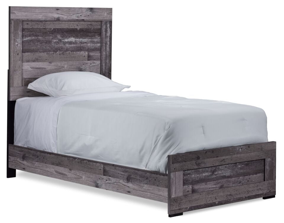 River 3-Piece Twin Bed - Light Grey