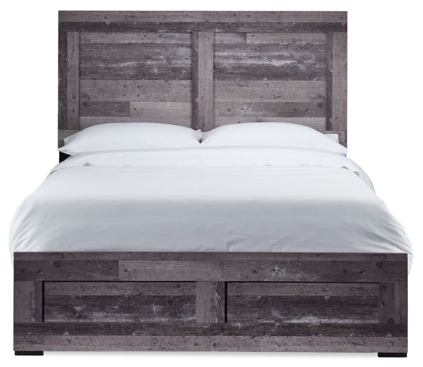River 3-Piece King Bed - Light Grey