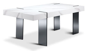 Salerno Table de centre – blanc et noir