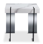 Salerno End Table - White and Black