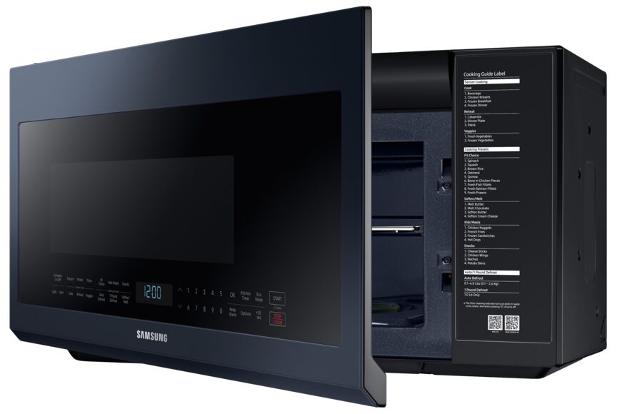Samsung BESPOKE Navy Steel Over-the-Range Microwave (2.1 Cu. Ft.) - ME21A706BQN/AC