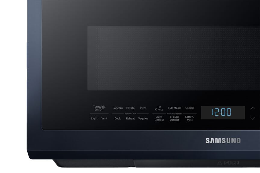 Samsung BESPOKE Navy Steel Over-the-Range Microwave (2.1 Cu. Ft.) - ME21A706BQN/AC