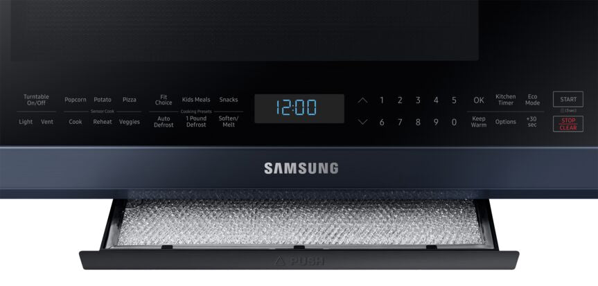 Samsung BESPOKE Navy Steel Over-the-Range Microwave (2.1 Cu. Ft.) - ME21A706BQN/AC