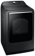 Samsung Black Stainless Electric Dryer with SmartThings (7.4 cu. ft.) - DVE52B7650V/AC