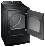 Samsung Black Stainless Electric Dryer with SmartThings (7.4 cu. ft.) - DVE52B7650V/AC