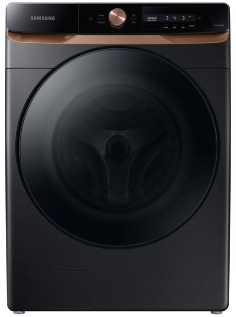 Samsung Black Stainless Steam Front Load Washer with Smart AI (5.3 cu. ft.) - WF46BG6500AVUS