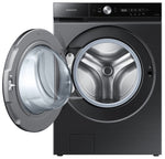 Samsung BESPOKE Black Stainless Front-Load Washer with SuperSpeed and AI Smart Dial (6.1 cu. ft.) - WF53BB8700AVUS