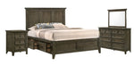 San Mateo 6-Piece King Storage Bedroom Package - Pewter