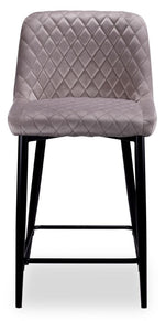 Senna Counter Height Stool - Taupe, Black