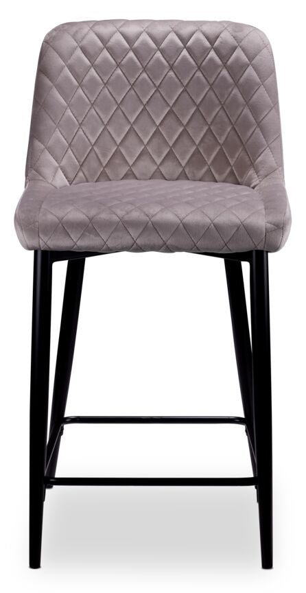 Senna Counter Height Stool - Taupe, Black