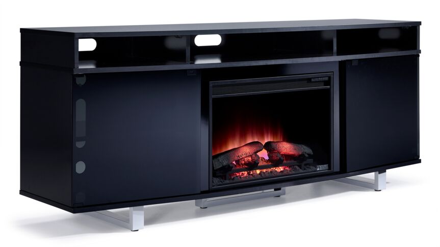Sorenson 72" Fireplace TV Stand - Black