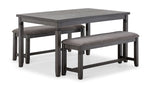 Breeze 3-Piece Dining Set - Dark Grey