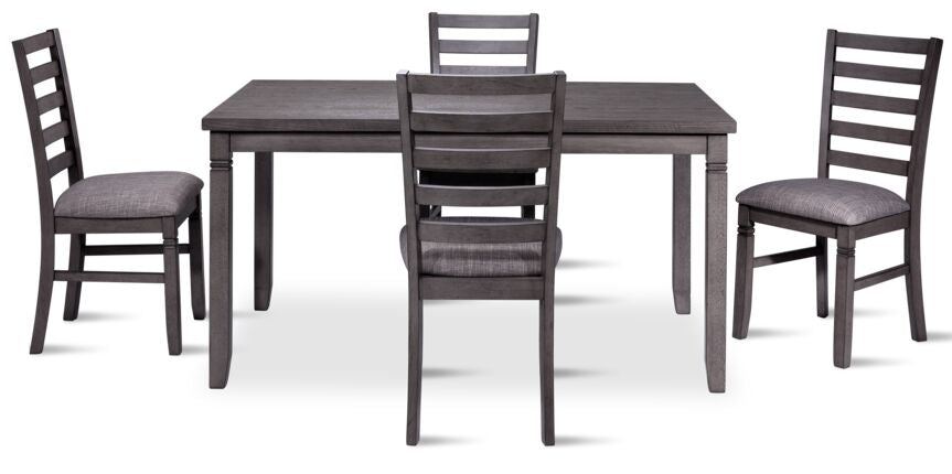 Breeze 5-Piece Dining Set - Dark Grey
