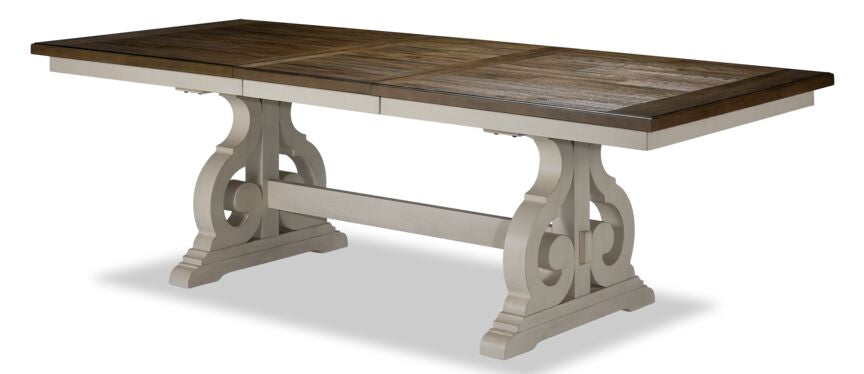 Tanner Extendable Dining Table - Rustic White