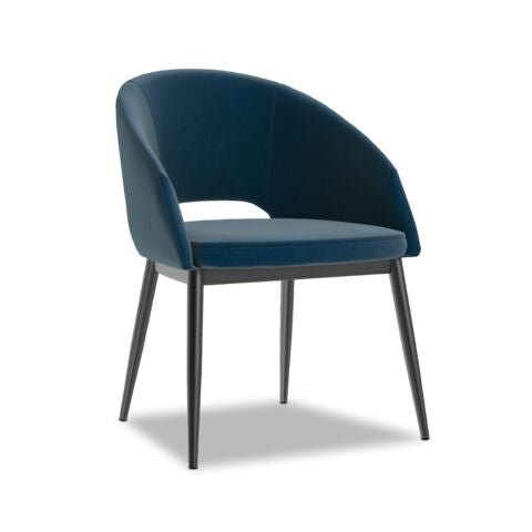 Thatcher Armchair - Navy Blue Sky, Black