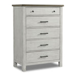 Timber Ridge 5 Drawer Chest - Weathered White