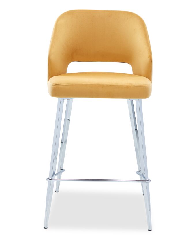 Sheen Counter Height Stool - Gold, Chrome