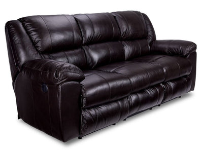 Transformer II Sofa inclinable électrique en cuir avec plateau rabattable - chocolat