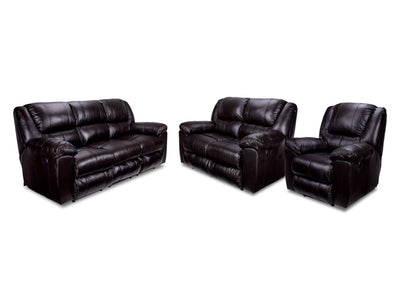 Transformer II Ens. Sofa, causeuse et fauteuil inclinables électriques en cuir - chocolat