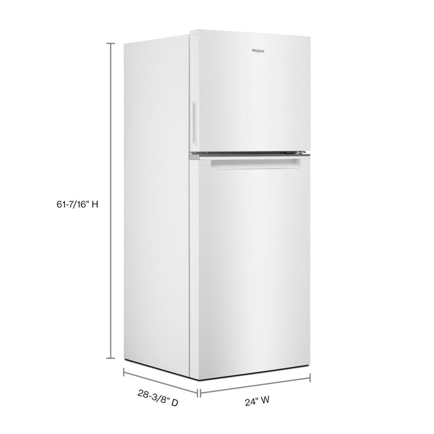 Whirlpool 24" 11.6 Cu. Ft. White Counter-Depth Top-Freezer Refrigerator - WRT112CZJW