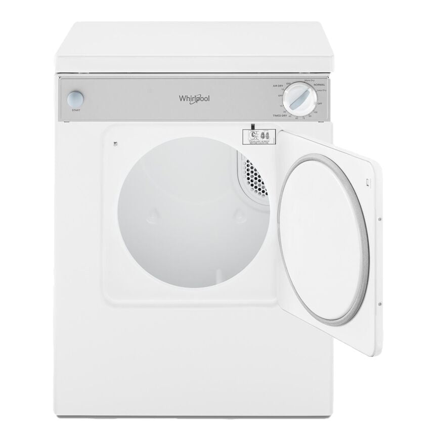 Whirlpool White Compact Electric Dryer with AccuDry™ Drying System (3.4 Cu Ft) - LDR3822PQ