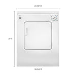 Whirlpool White Compact Electric Dryer with AccuDry™ Drying System (3.4 Cu Ft) - LDR3822PQ
