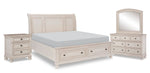 Windchester 6-Piece Queen Storage Bedroom Package - Antique White