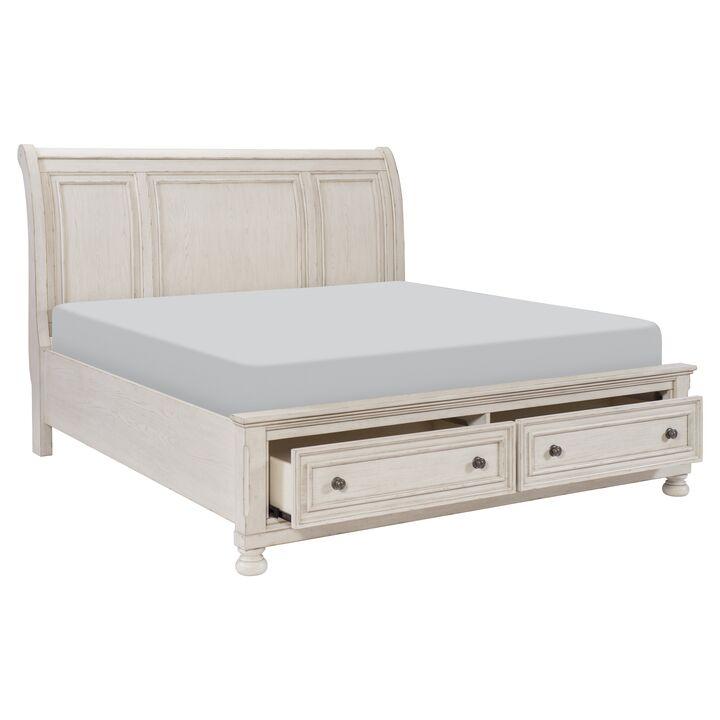 Windchester 5-Piece Queen Storage Bedroom Package - Antique White