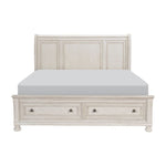 Windchester 3-Piece King Storage Bed - Antique White