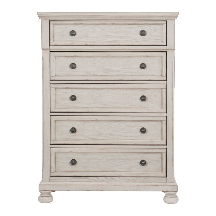 Windchester 5-Piece Queen Storage Bedroom Package - Antique White
