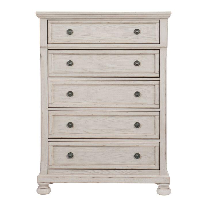 Windchester 5-Piece King Storage Bedroom Package - Antique White