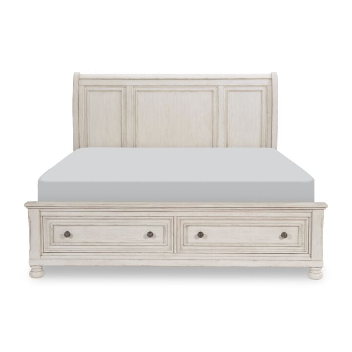Windchester 3-Piece Queen Storage Bed - Antique White