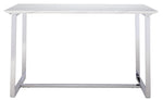 Skyline Counter Height Table - Faux Marble, White